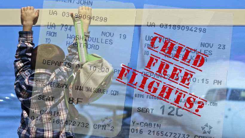 Child-free flights and seating zones